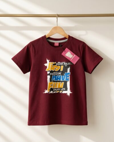 Just Have Fun Tee — Maroon Boys T-Shirt