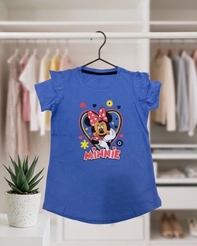Minnie Mouse Ruffle Tee — Royal Blue Girls T-Shirt